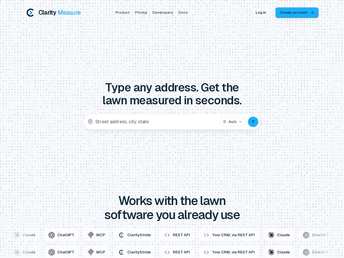 Landing-page snapshot of claritymeasure.com