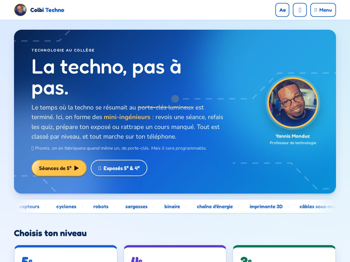 Landing-page snapshot of colbitechno.com