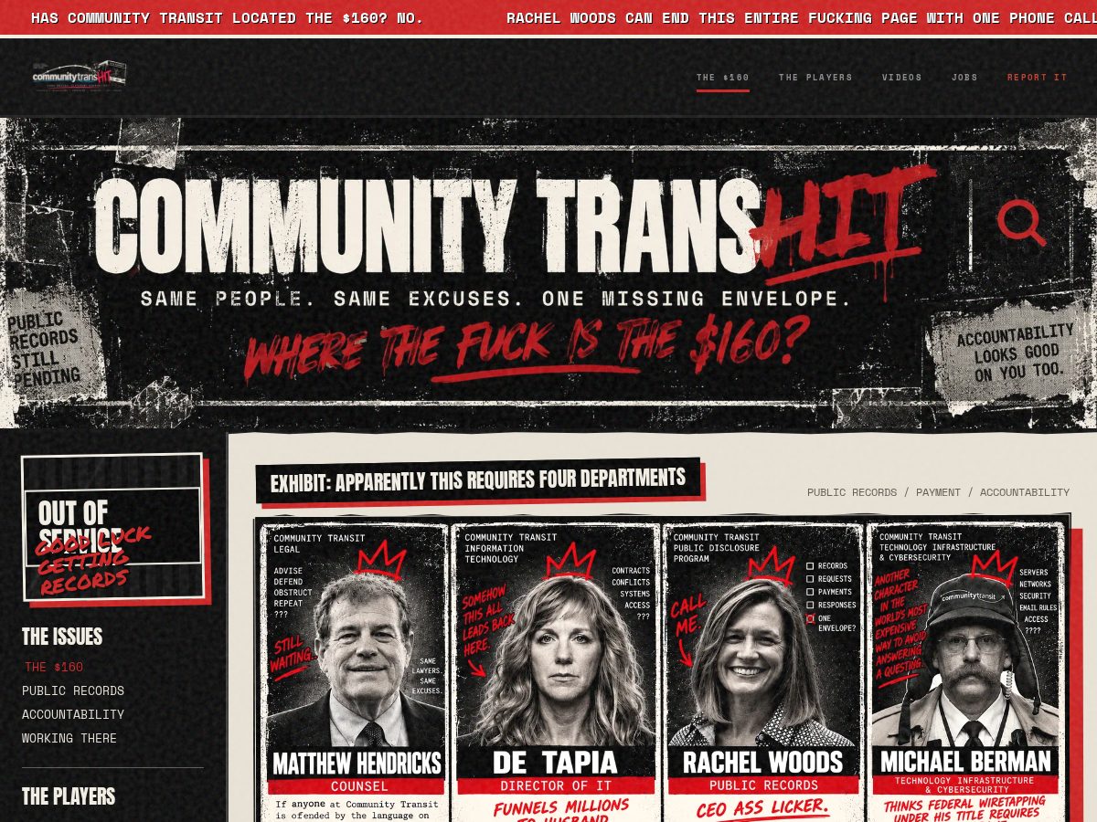 Landing-page snapshot of communitytranshit.org