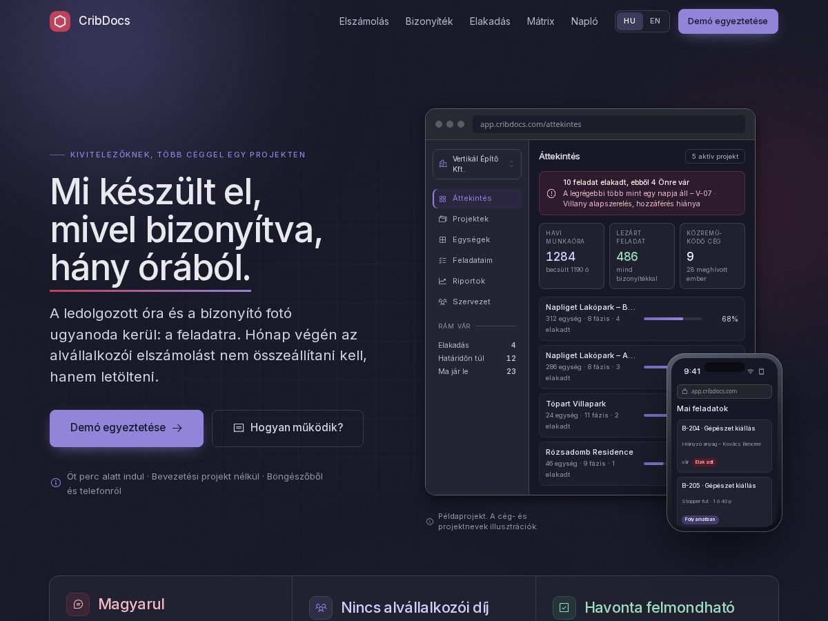 Landing-page snapshot of cribdocs.com