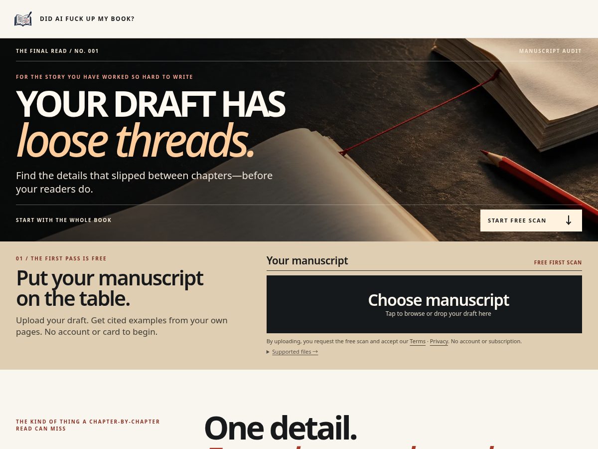 Landing-page snapshot of didairuinmybook.com
