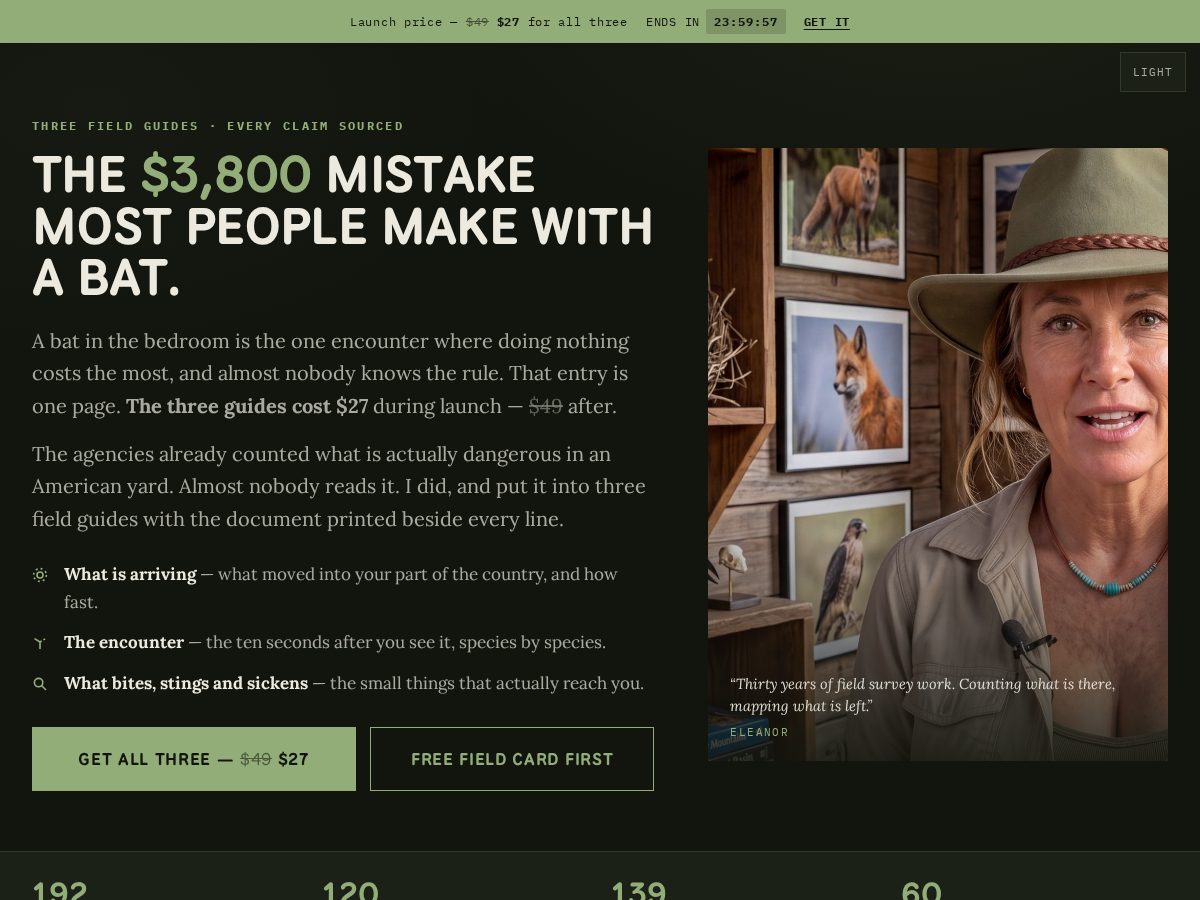 Landing-page snapshot of eleanorebooks.com