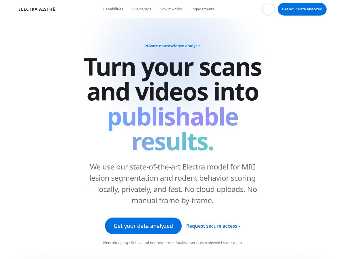 Landing-page snapshot of electraaisthe.net