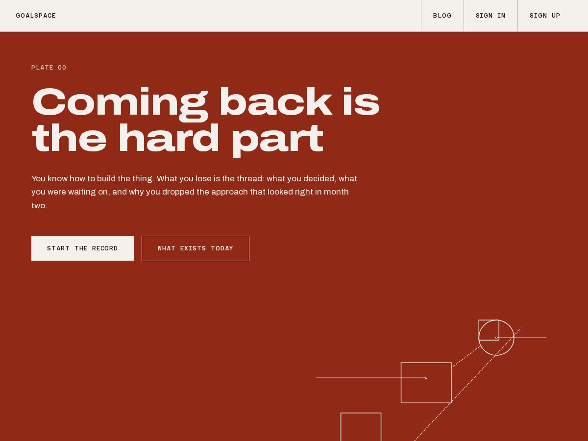 Landing-page snapshot of endgoal.space