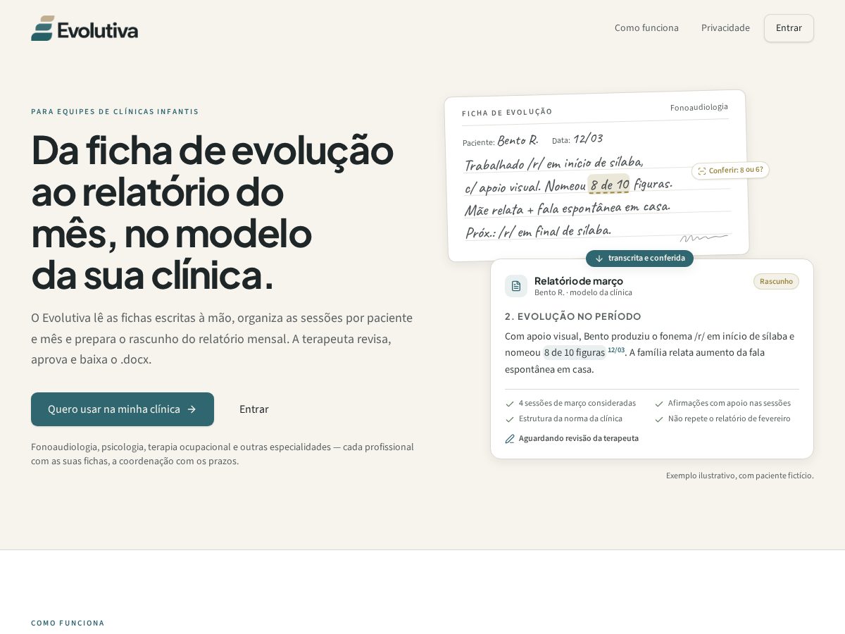Landing-page snapshot of evolutiva.app