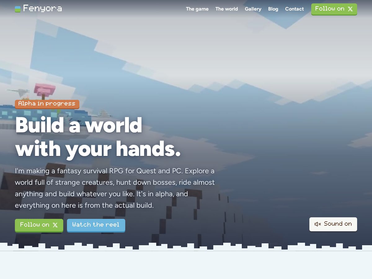 Landing-page snapshot of fenyora.com