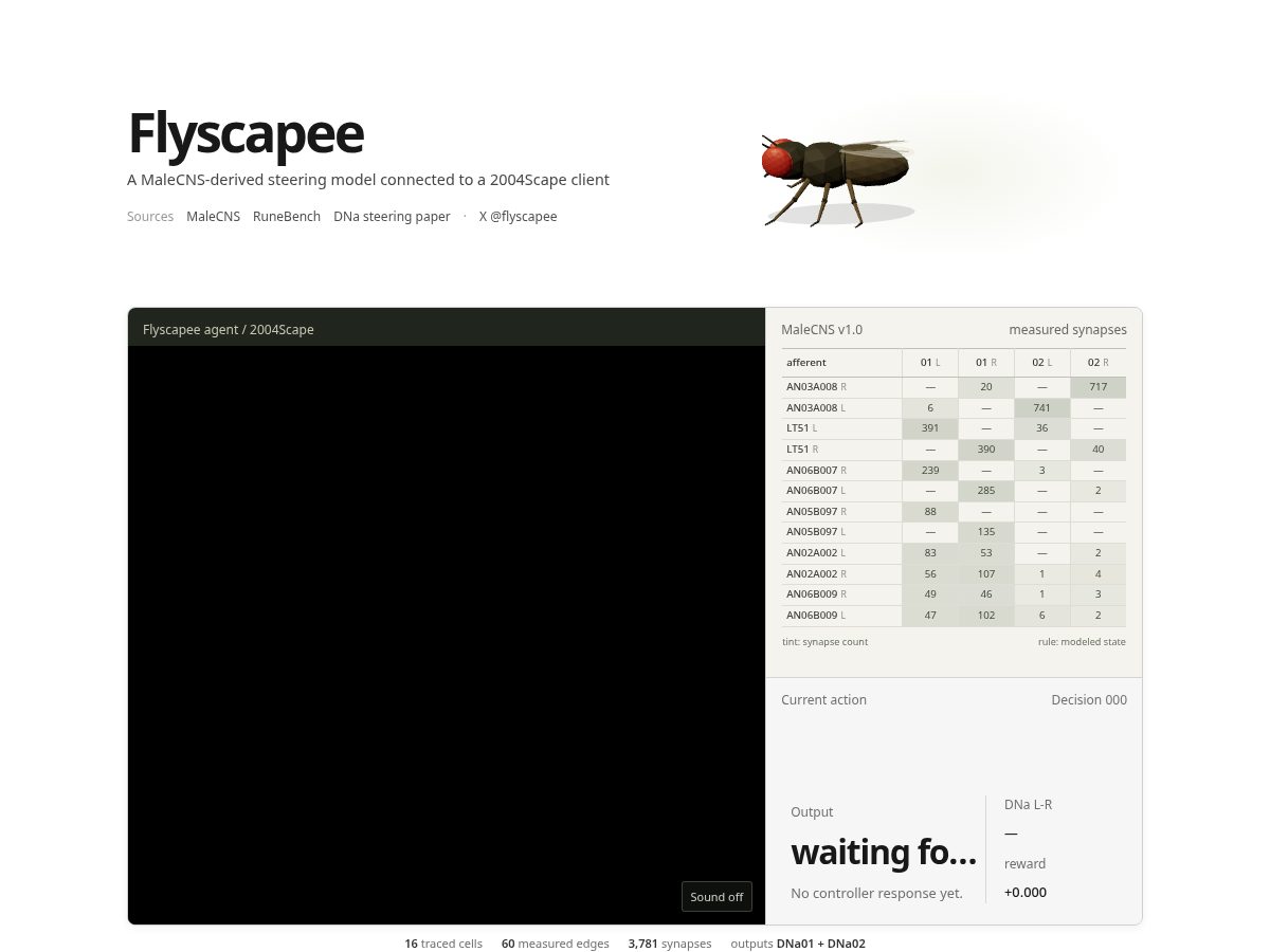 Landing-page snapshot of flyscapee.com