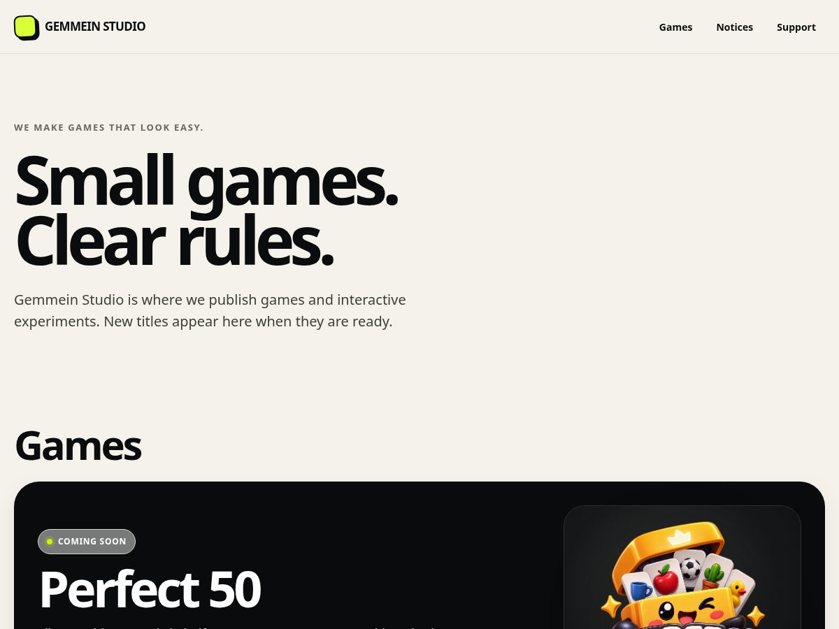 Landing-page snapshot of gemmeinstudio.com