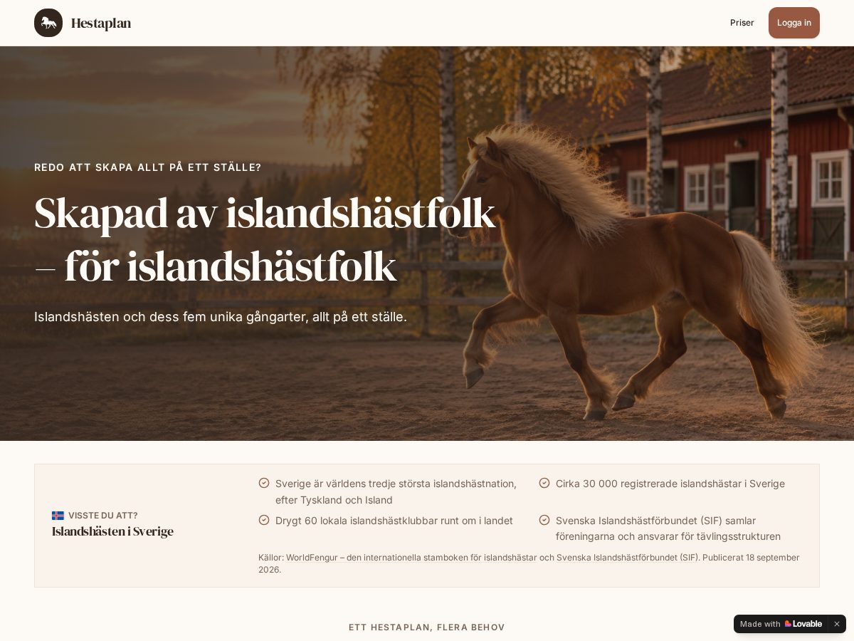 Landing-page snapshot of hestaplan.com