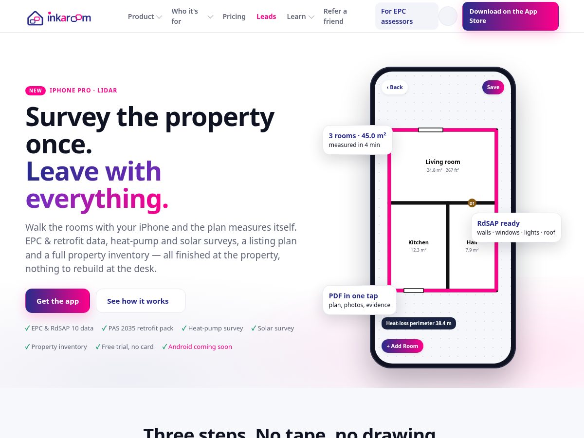 Landing-page snapshot of inkaroom.com