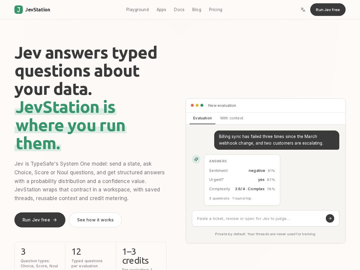 Landing-page snapshot of jevstation.com