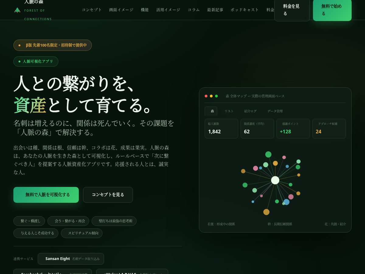 Landing-page snapshot of jinmyaku.biz