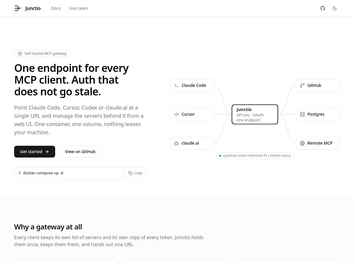 Landing-page snapshot of junctio.org