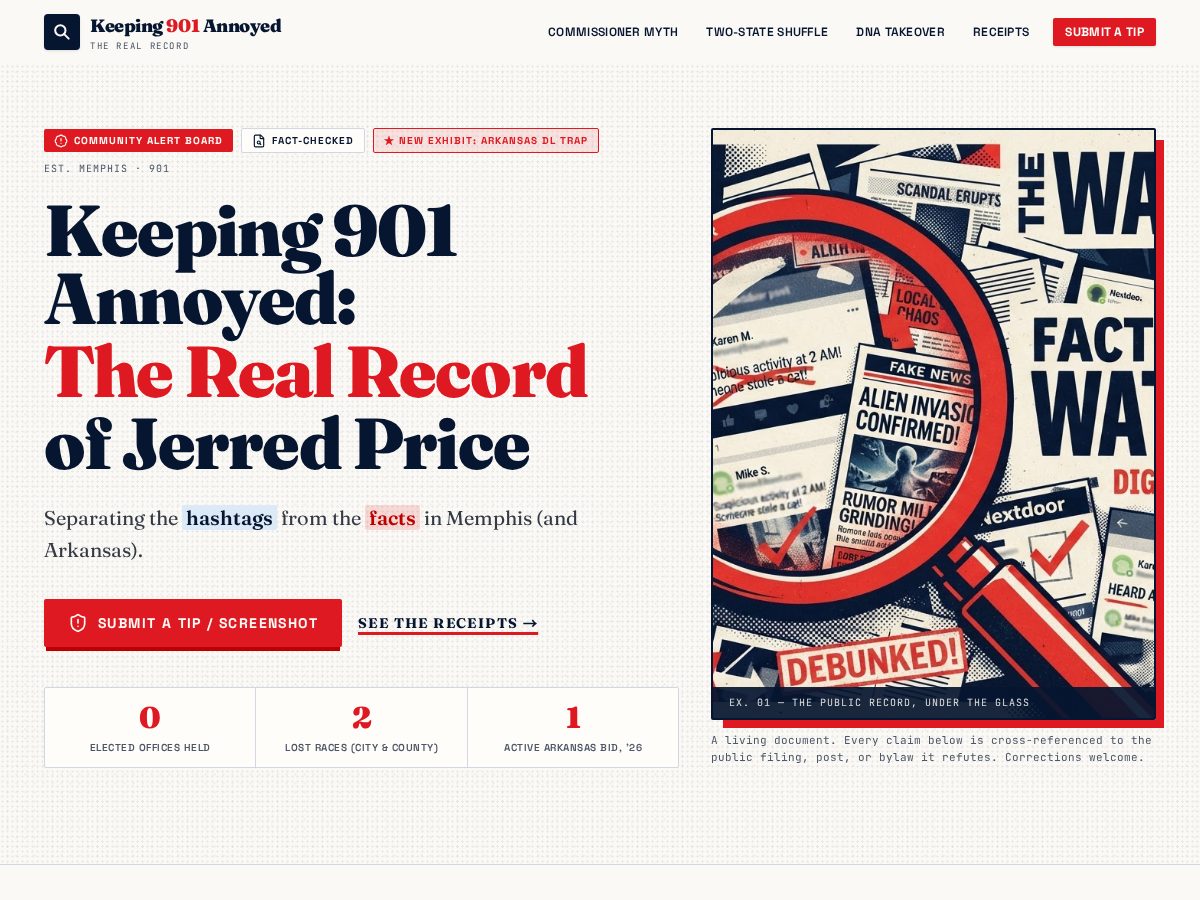 Landing-page snapshot of keeping901annoyed.com