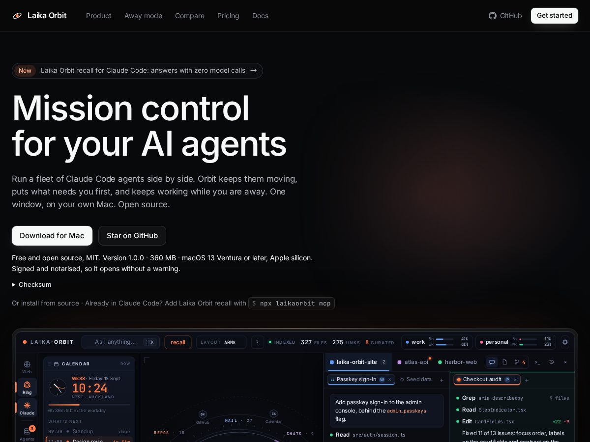 Landing-page snapshot of laikaorbit.com