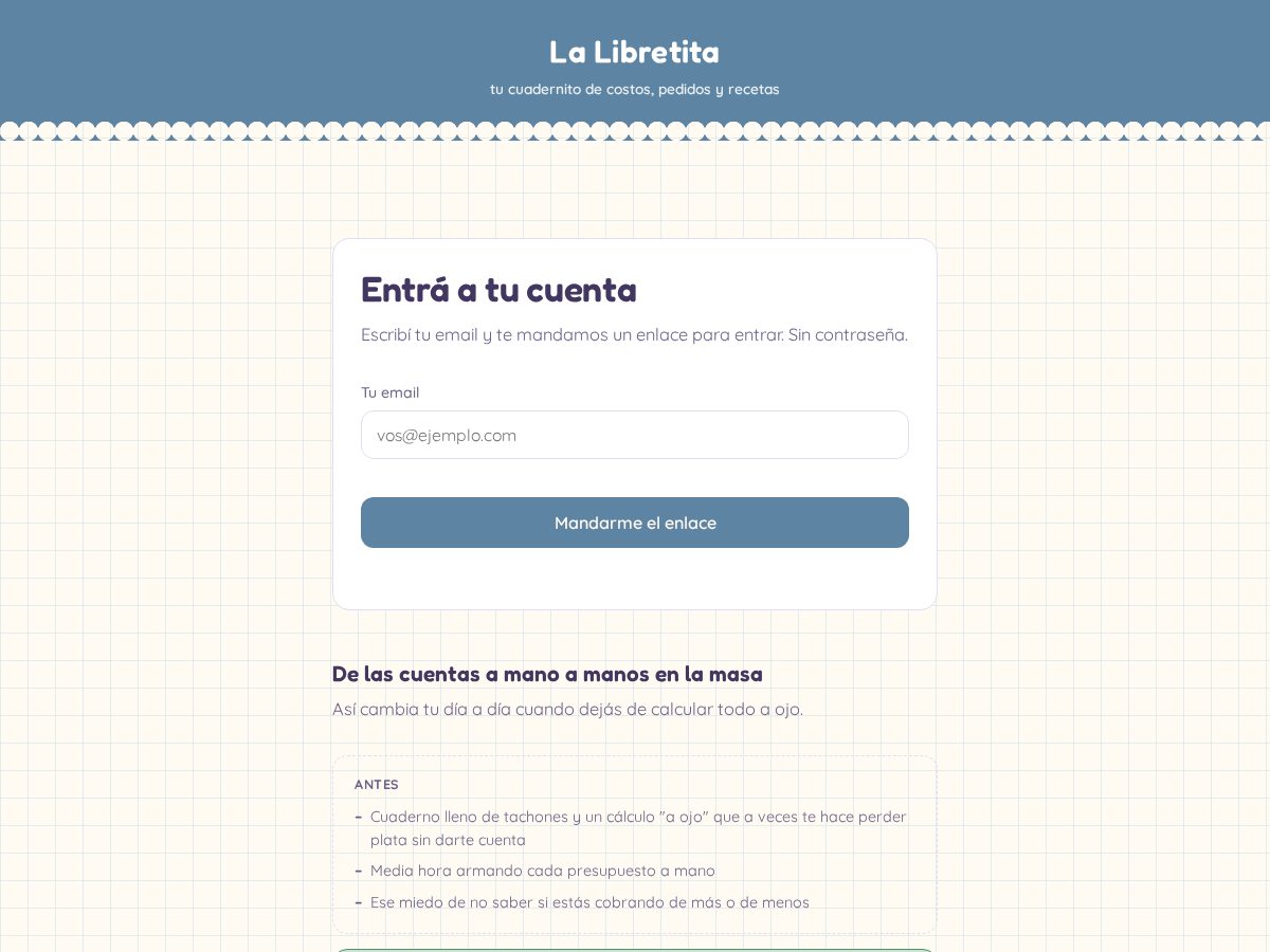 Landing-page snapshot of lalibretita.app