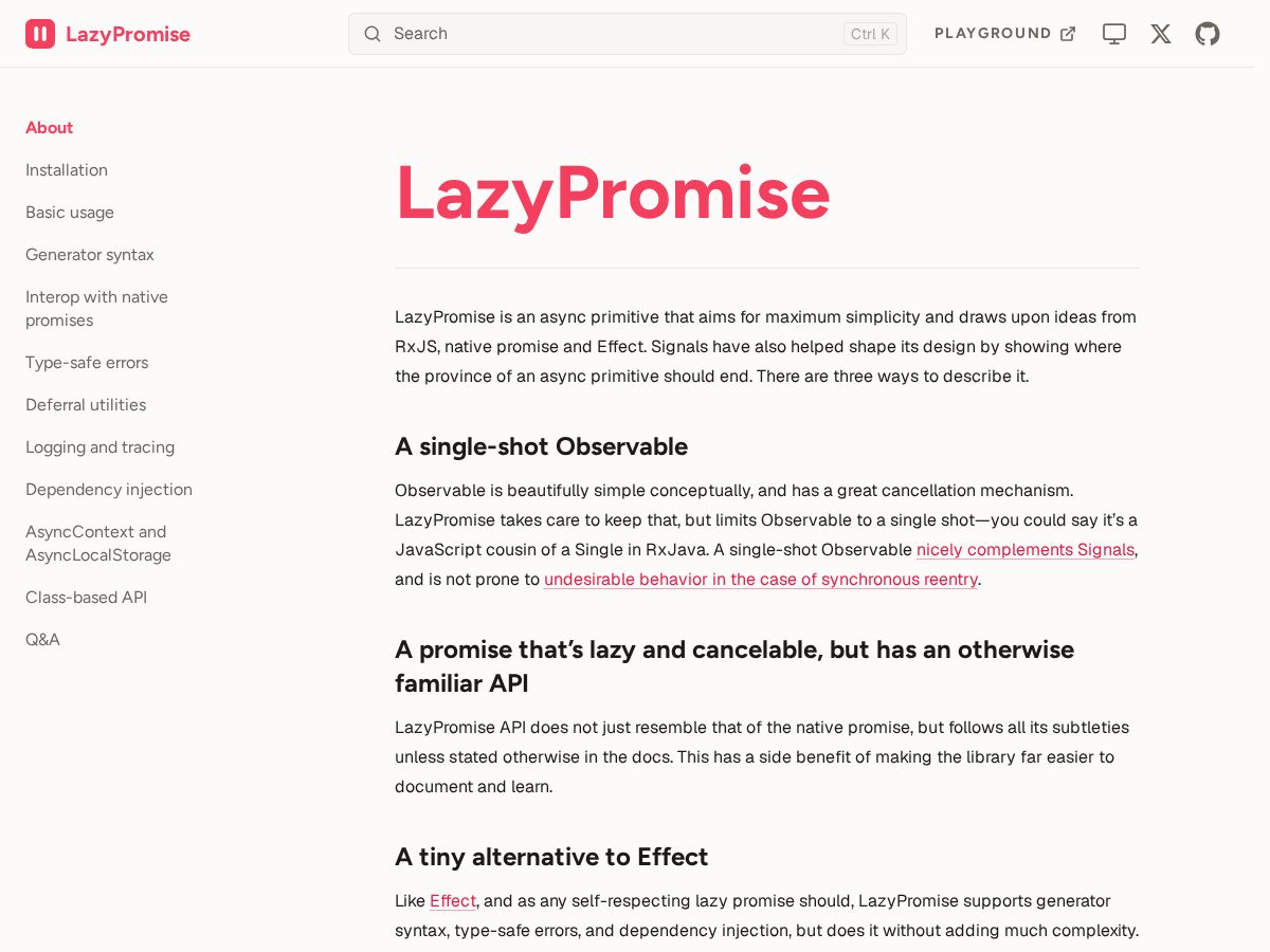 Landing-page snapshot of lazypromise.com