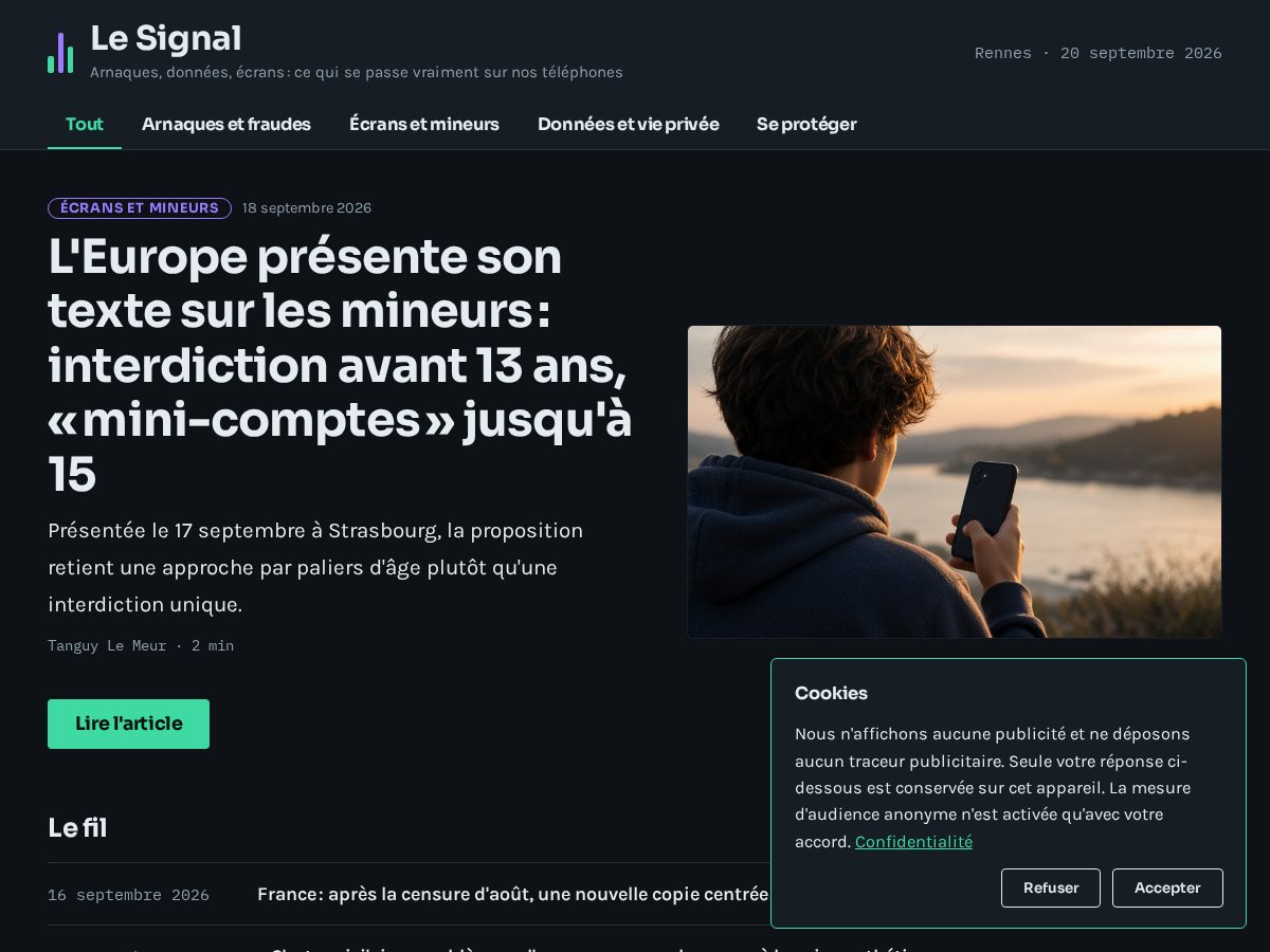Landing-page snapshot of lesignal.casa