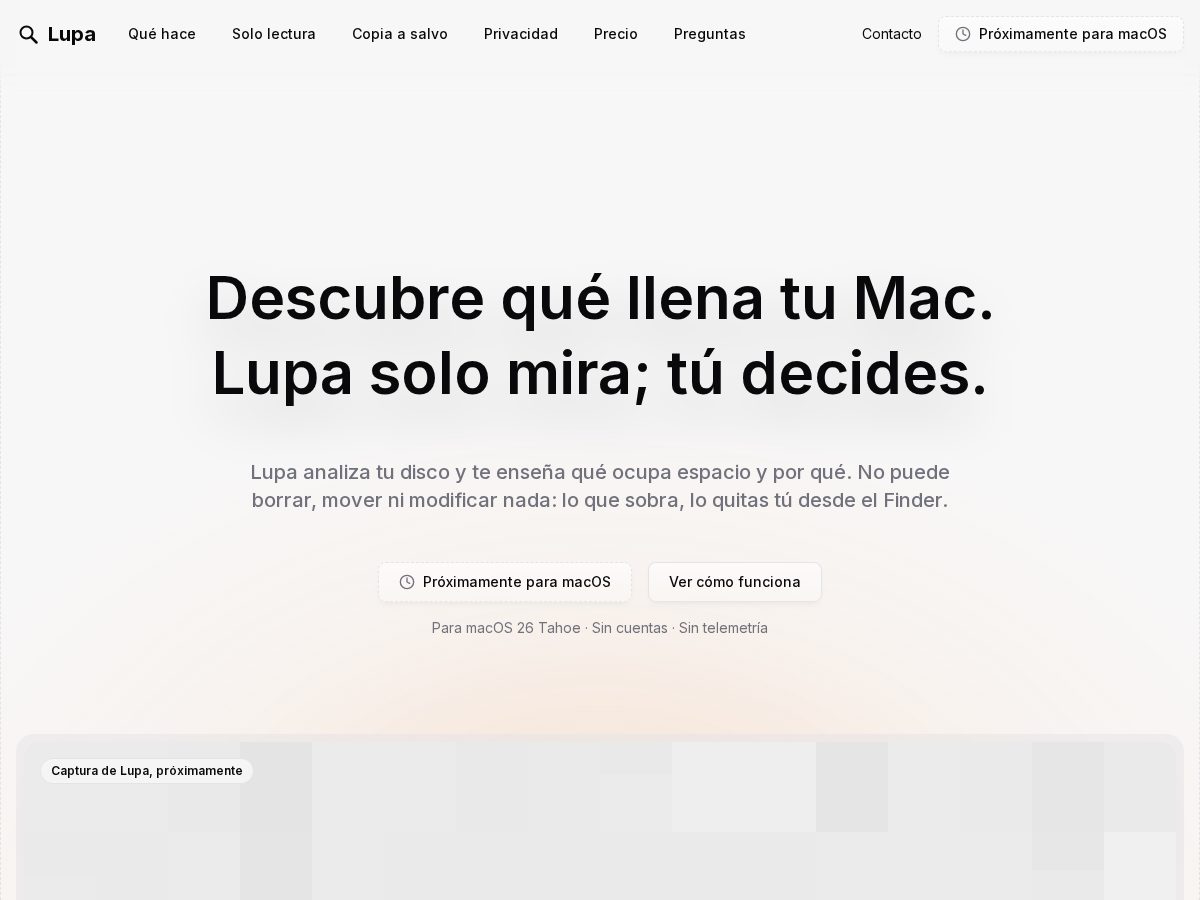 Landing-page snapshot of lupamac.com