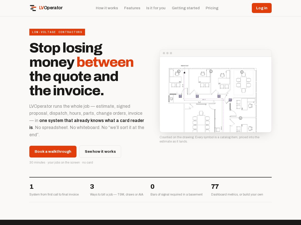 Landing-page snapshot of lvoperator.com