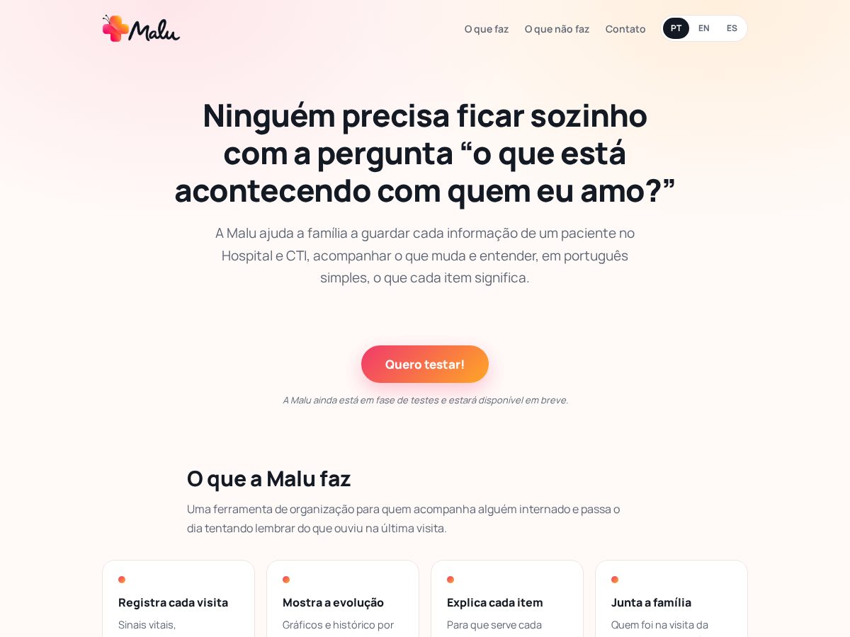 Landing-page snapshot of malu.digital