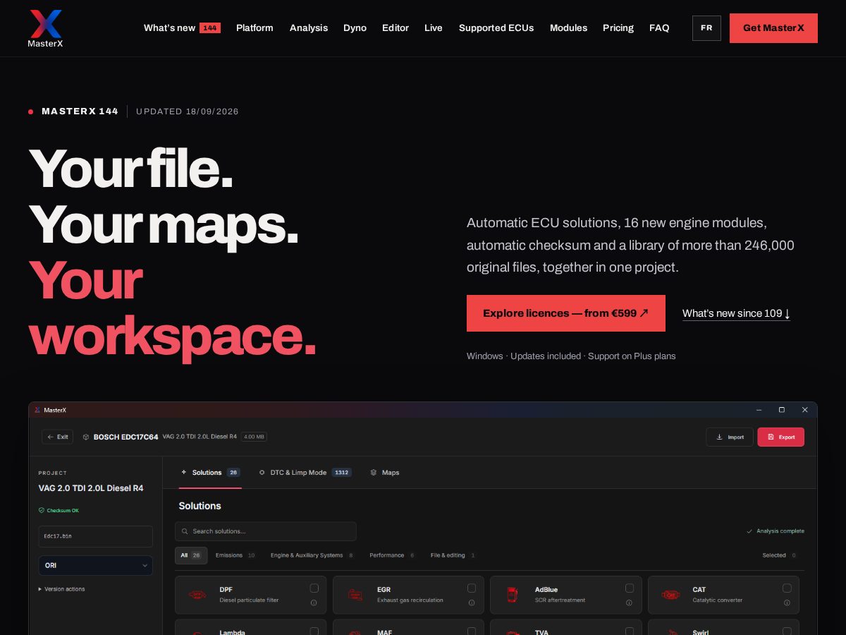 Landing-page snapshot of masterxresolve.com