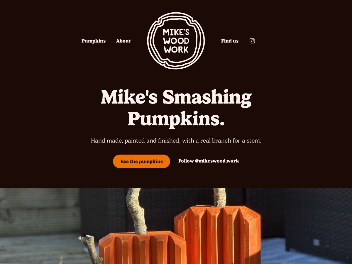 Landing-page snapshot of mikeswood.work