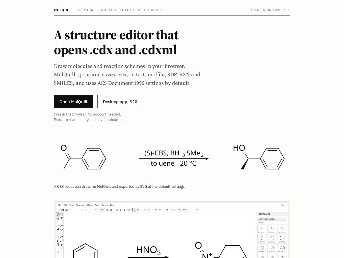 Landing-page snapshot of molquill.com