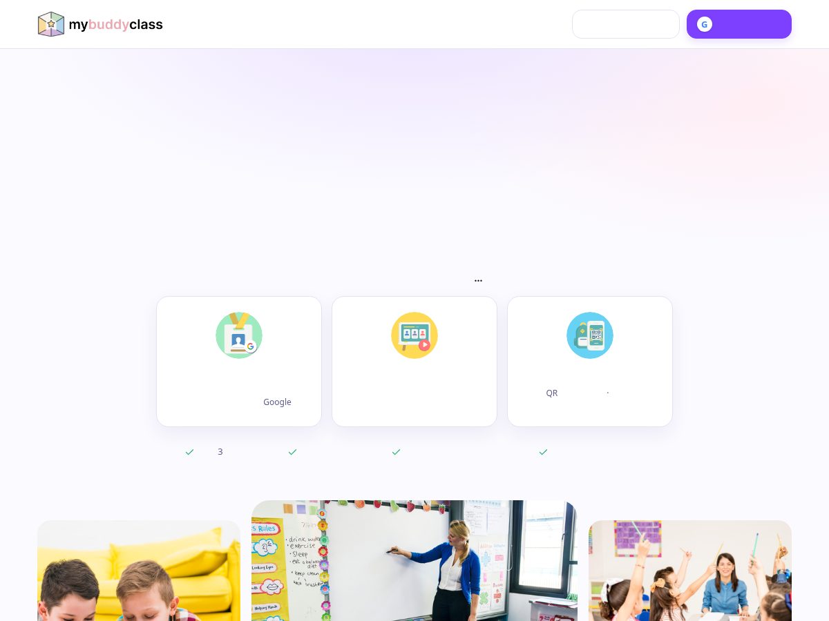 Landing-page snapshot of mybuddyclass.com