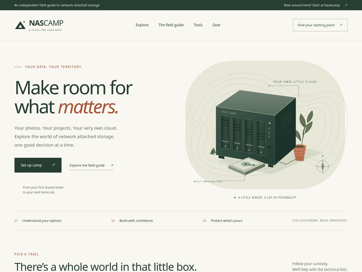 Landing-page snapshot of nascamp.com