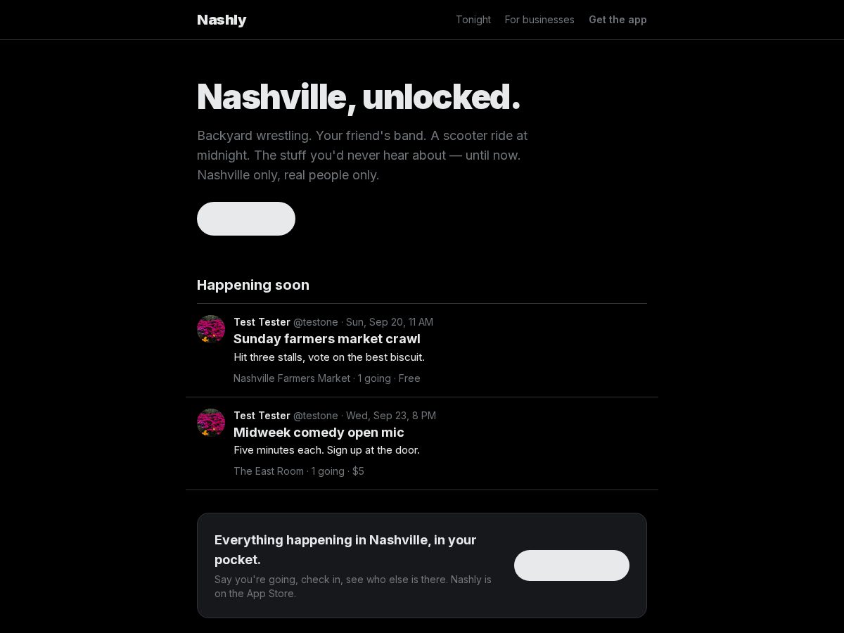 Landing-page snapshot of nashly.app
