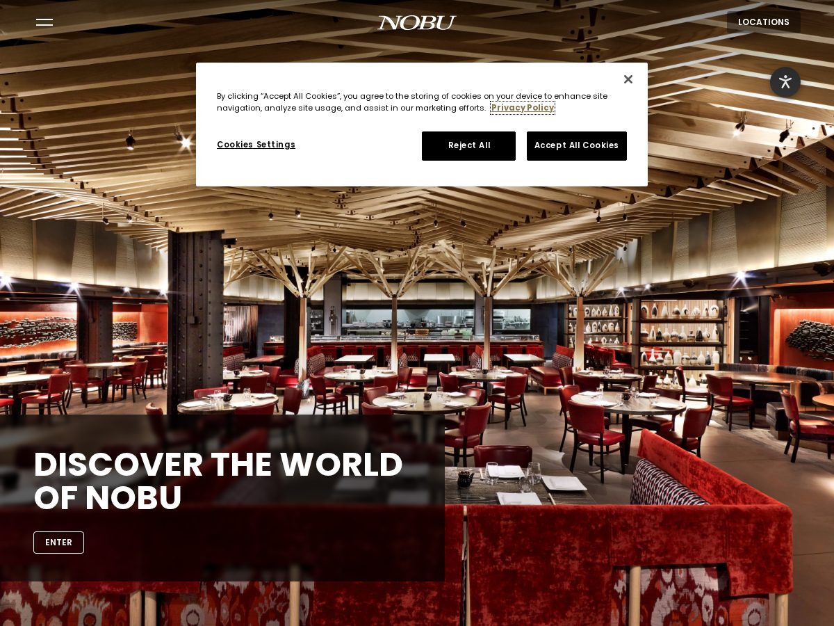 Landing-page snapshot of noburestaurants.live