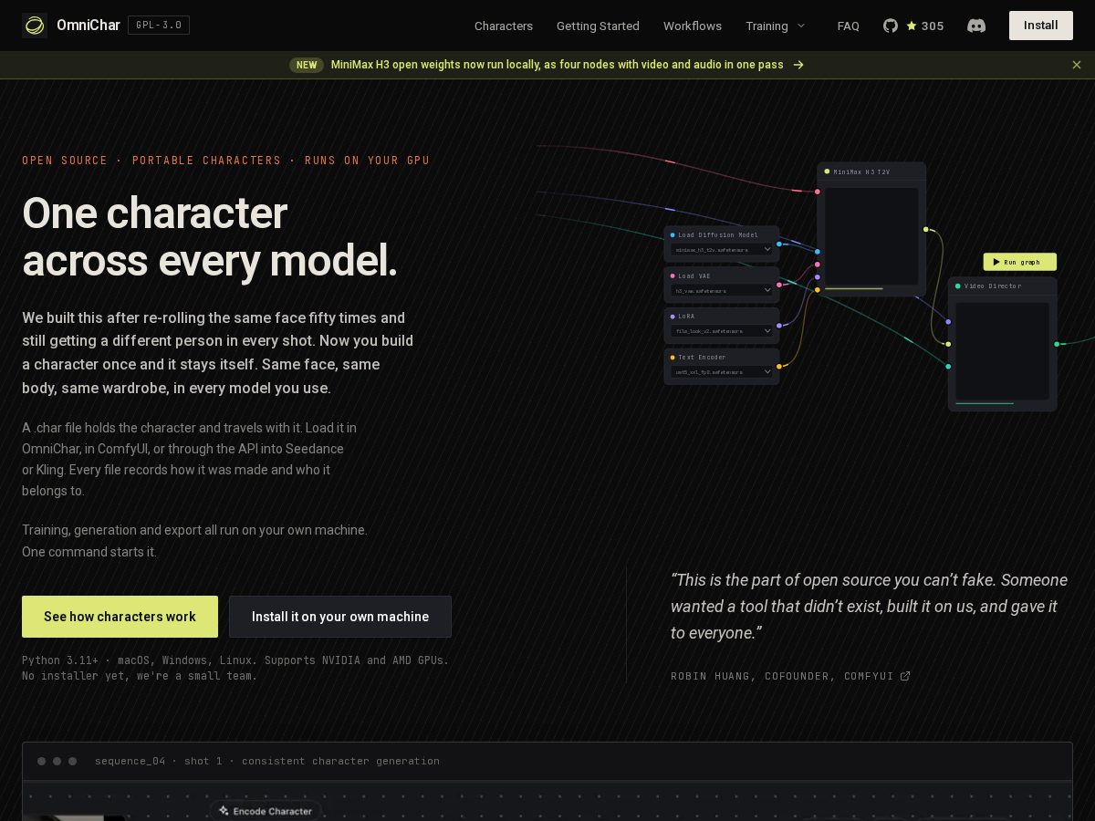 Landing-page snapshot of omnichar.org