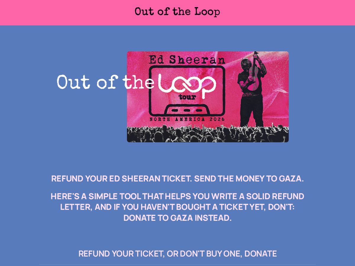 Landing-page snapshot of outoftheloop.app