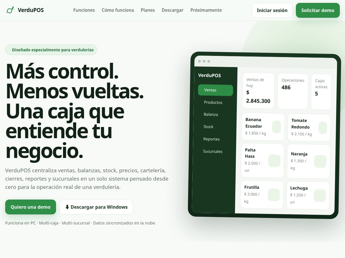 Landing-page snapshot of posverdu.com