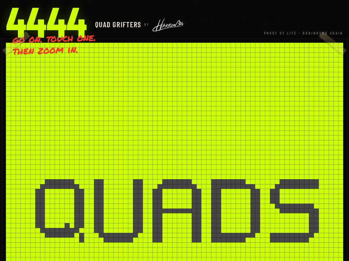 Landing-page snapshot of quadgrifters.com