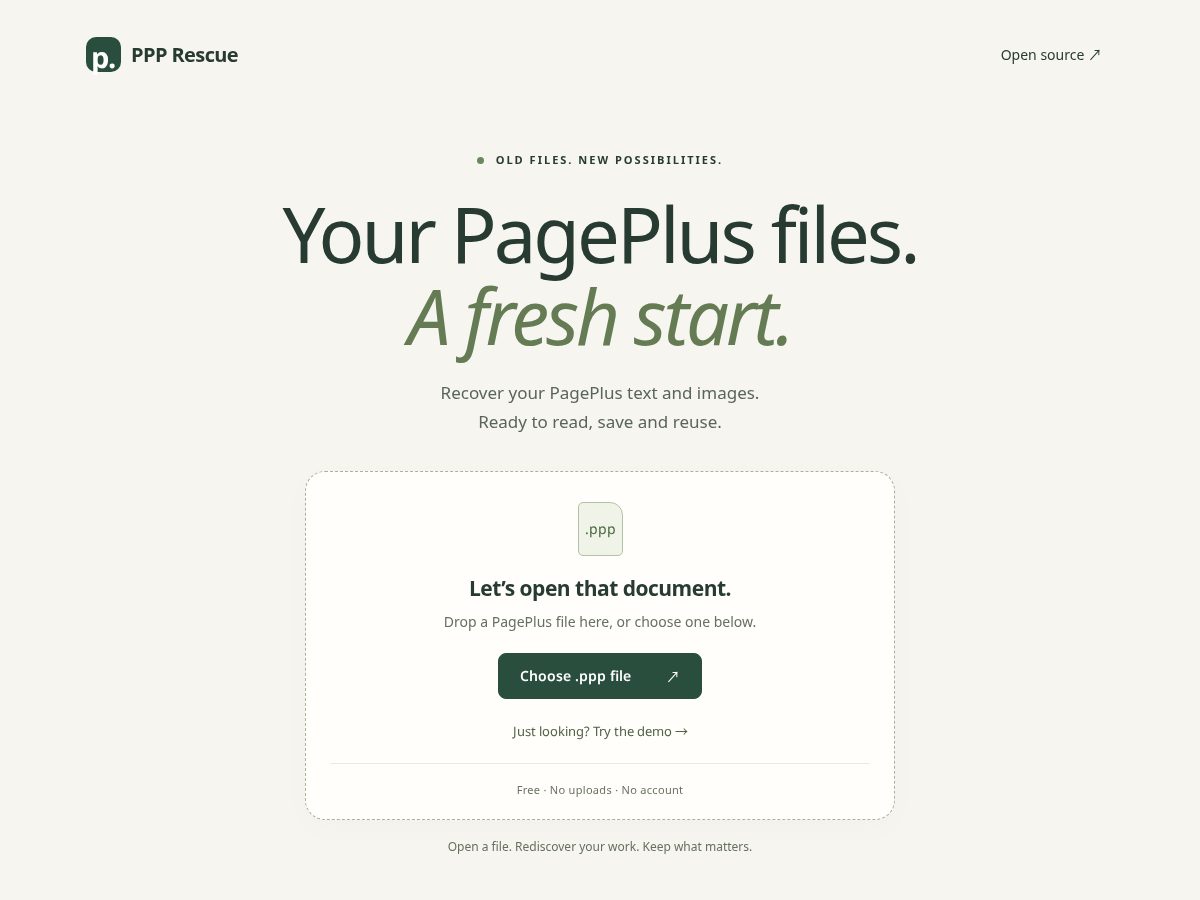 Landing-page snapshot of recoverppp.com