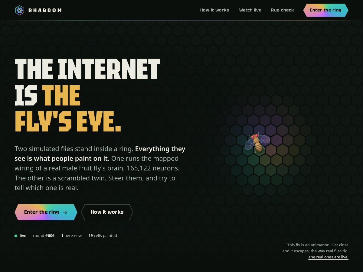 Landing-page snapshot of rhabdom.dev