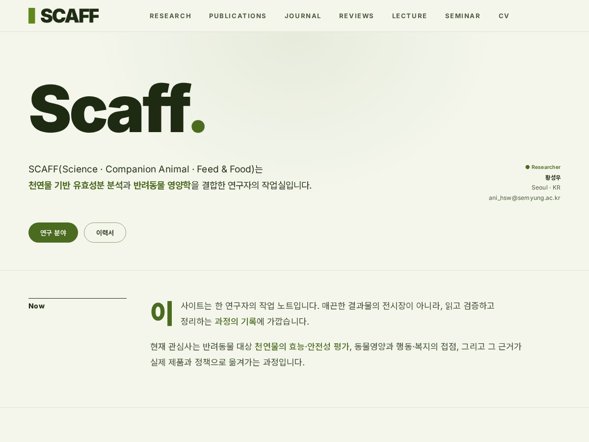 Landing-page snapshot of scaff-lab.com