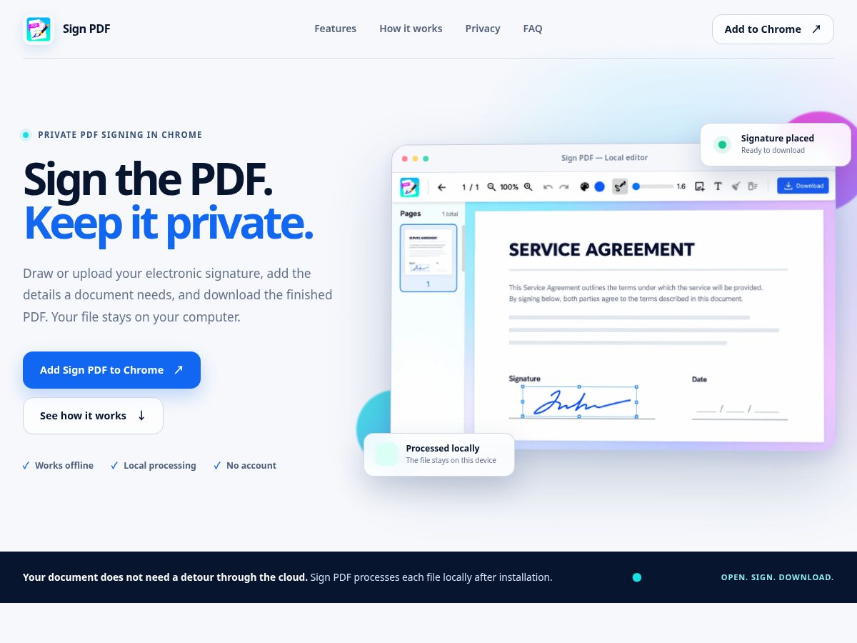 Landing-page snapshot of sign-pdf.app