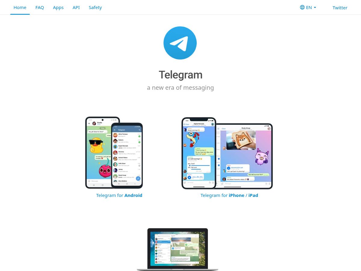 Landing-page snapshot of telagrrem.com