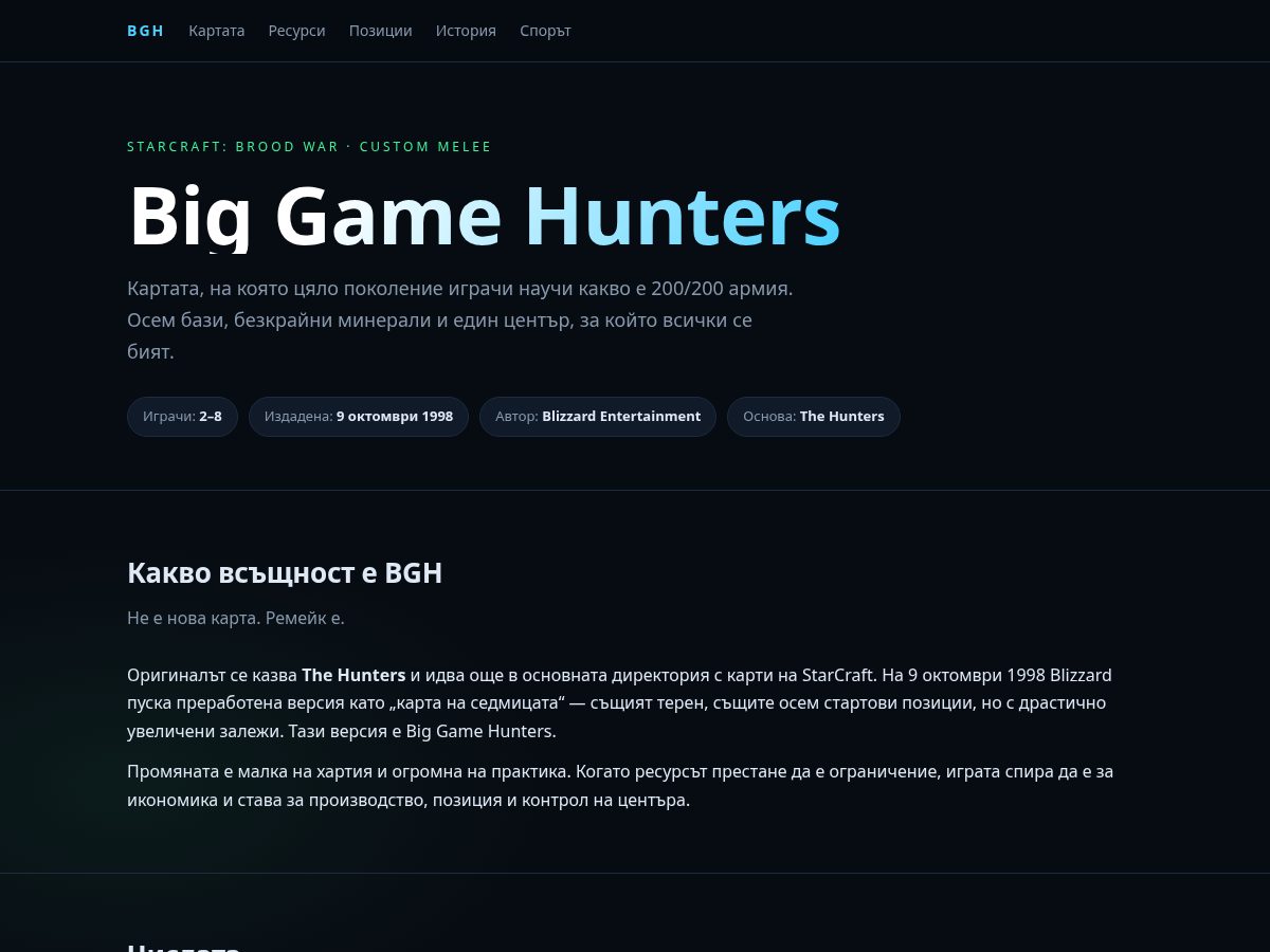 Landing-page snapshot of thebiggamehunters.online