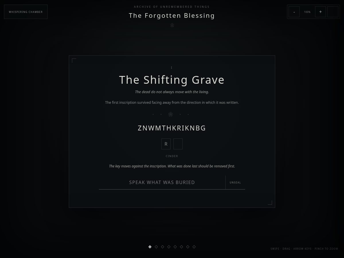 Landing-page snapshot of theforgottenblessing.com