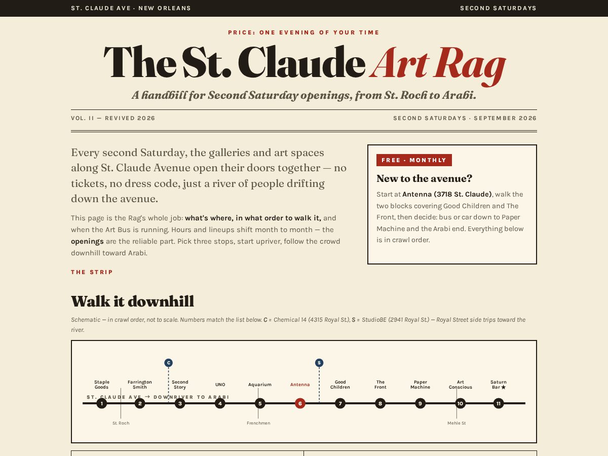 Landing-page snapshot of thestclaudeartrag.com