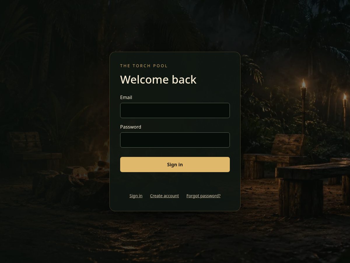 Landing-page snapshot of thetorchpool.com