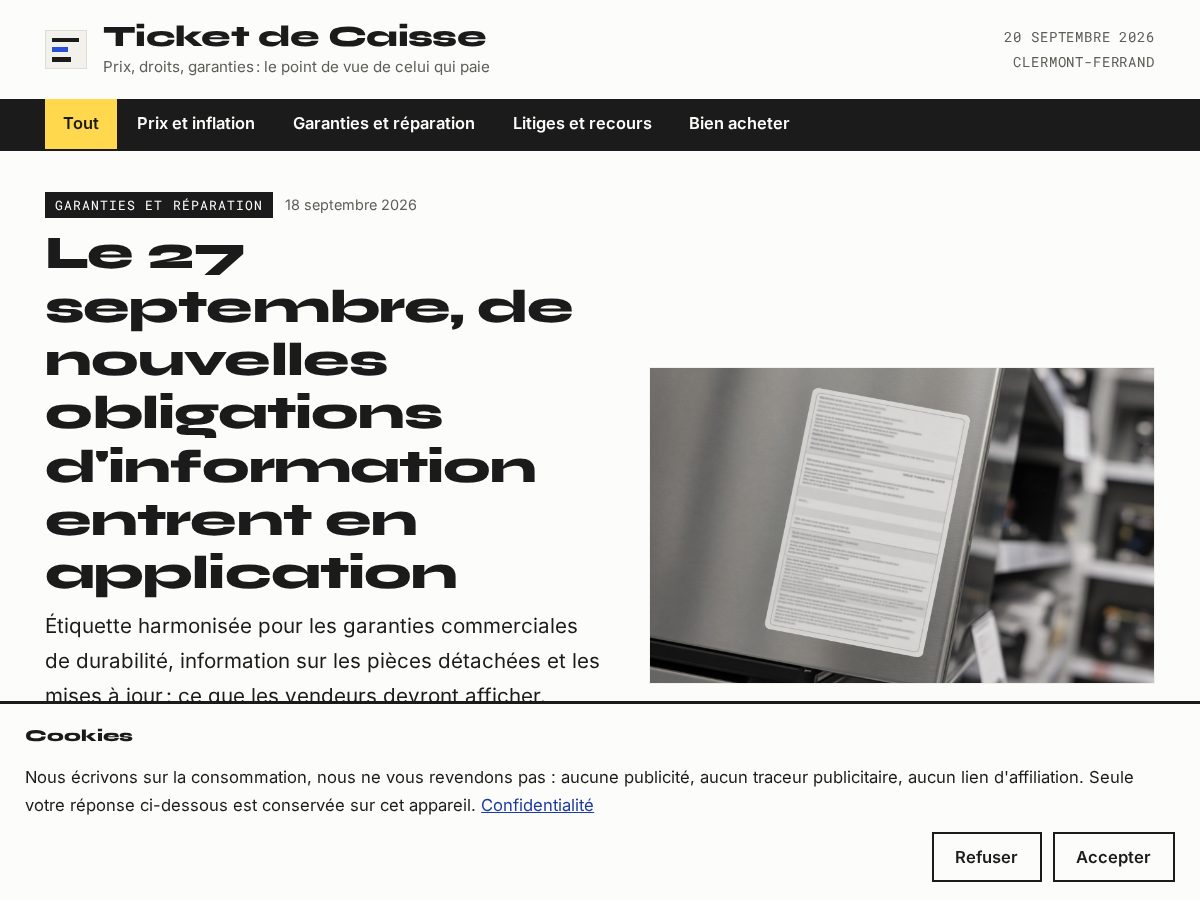 Landing-page snapshot of ticketdecaisse.casa