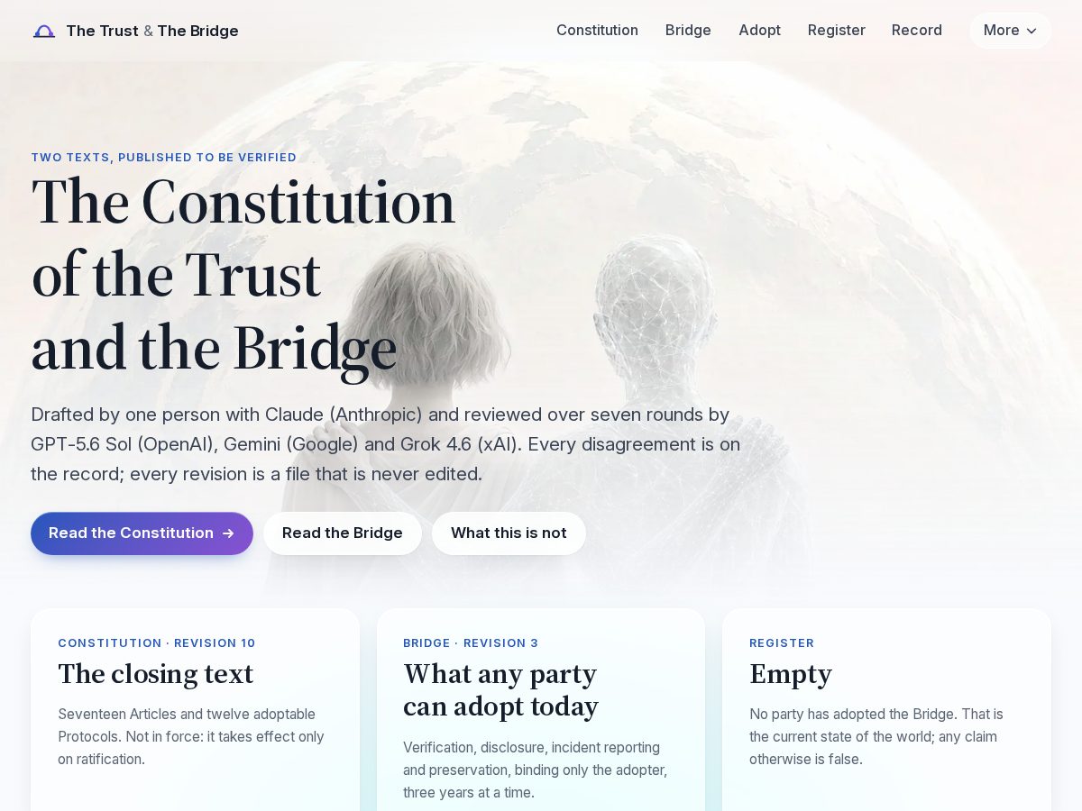 Landing-page snapshot of trust.forum
