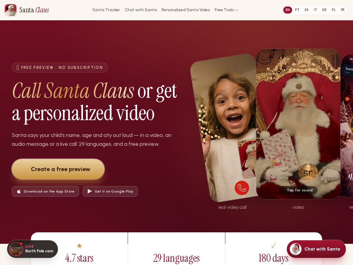 Landing-page snapshot of trysantaai.com