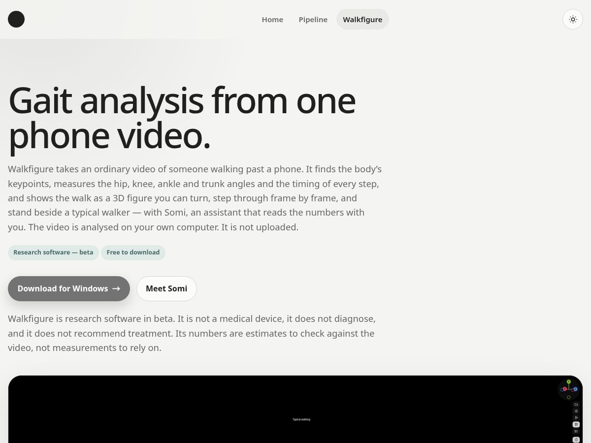 Landing-page snapshot of walkfigure.com