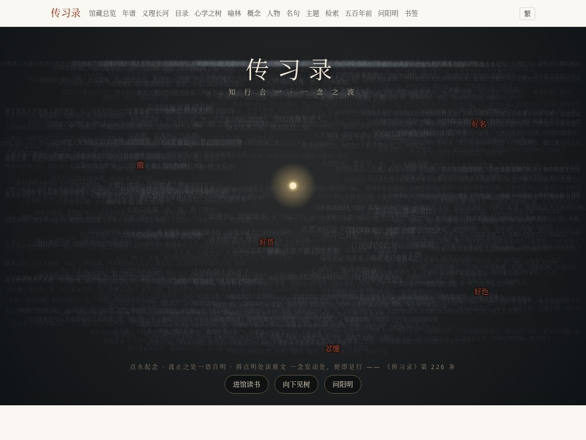 Landing-page snapshot of wangyangming.wiki